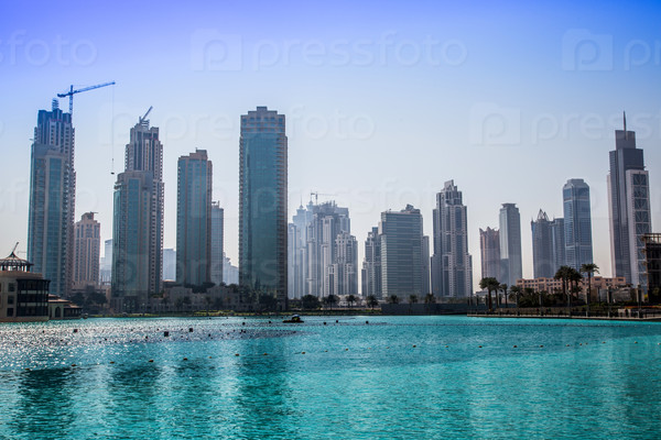 DUBAI, UAE - NOVEMBER 13: Modern skyscrapers in Dubai (emirate and city), UAE.  Dubai is the most expensive city in the Middle East, taken on 13 November 2012 in Dubai.