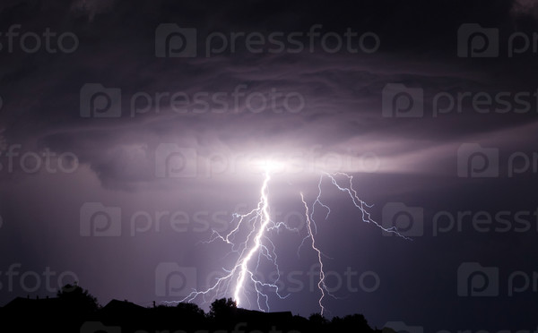 Lightning Bolt Strike, stock photo