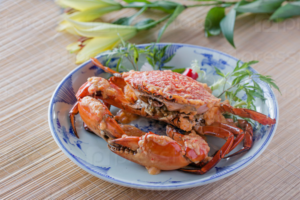 Crab with sauce - steamed - boild - vietnamese food