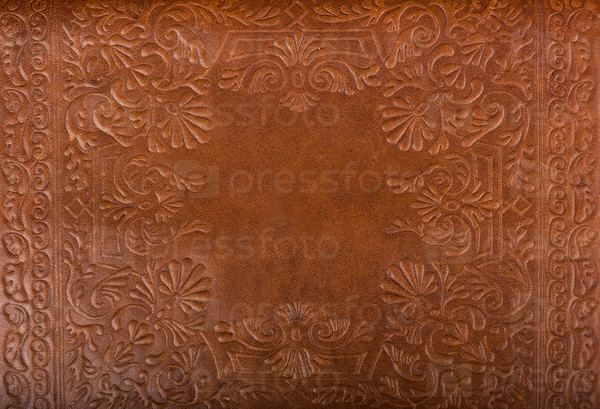 Leather floral pattern background