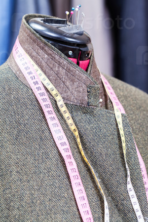 woolen tweed jacket on dummy and ready suits
