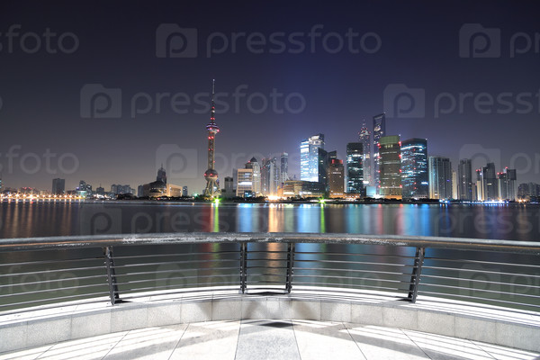 Dawn of the Bund in Shanghai the modern architecture city skyline in the Far East
