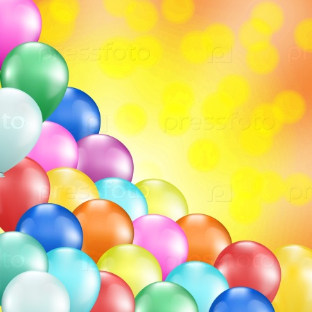 colorful balloons as holiday background