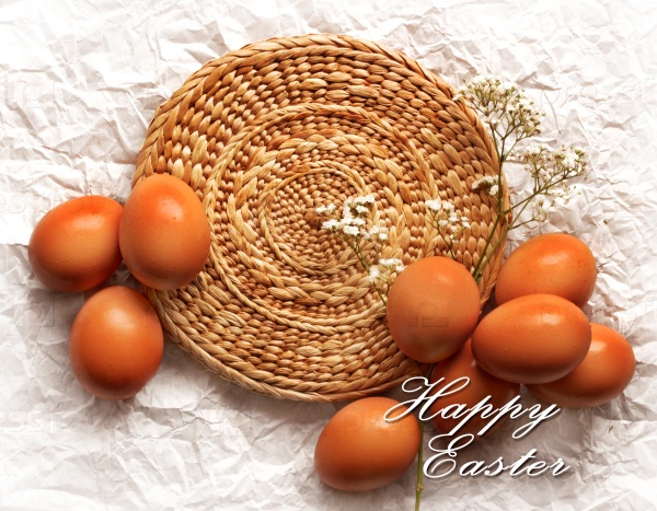 Easter eggs / Happy Easter/ Easter background/Vintage Retro background/ Retro easter card/ Old paper/ spring background