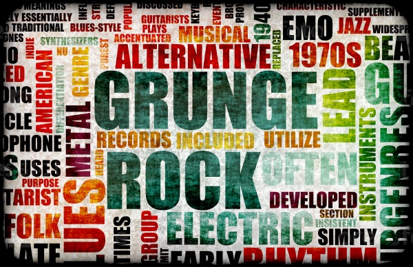 Grunge Rock Music Poster Art as Background