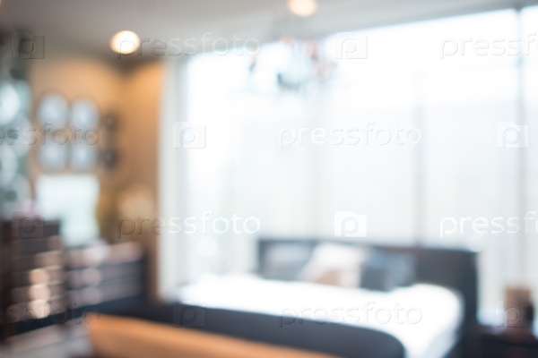 Abstract defocused blurred background blur image of bedroom living room.