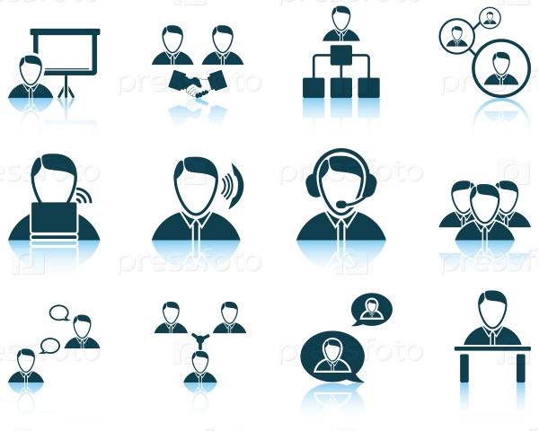 Set of business people icon