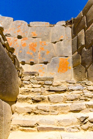 Ollantaytambo, Peru, Inca ruins and archaeological site in Urubamba, South America. It was royal estate of Emperor who conquered during Inca Empire.