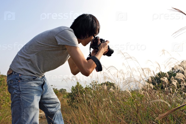 Photographer taking photo