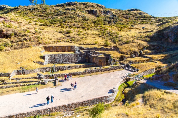 Tambomachay -archaeological site in Peru, near Cuzco. Devoted to cult of water, here he loved to rest  great Inca.