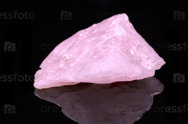 Natural sample of Rose Quartz - a beautiful pink nature speciment, stock photo