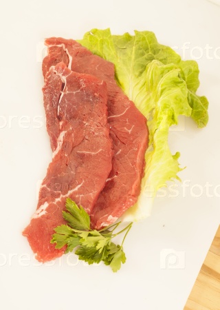Slices of beef