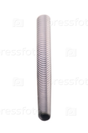 Coil metal spring on an isolated background