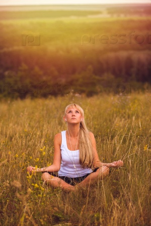 yoga woman girl meditation female body lotus young relaxation healthy beauty people