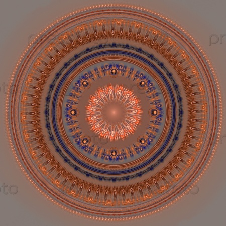 Abstract fractal round figure computer-generated image