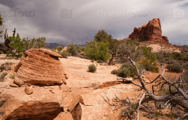 A storm moved in fast on a hot summer afternoon in the Utah wilderness