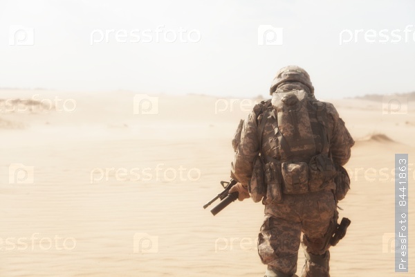US paratrooper airborne infantrymen during the desert storm