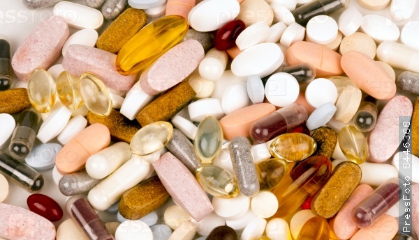 Vitamin Supplement Pills Capsules Pile Group Treatment Medication