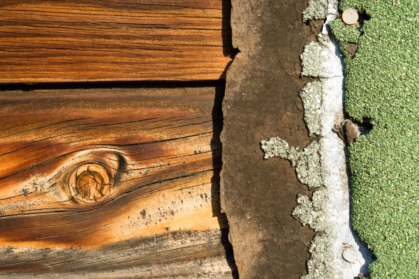 Knotty Pine Board Weathered Wood Asphalt Shingle Roofing Siding