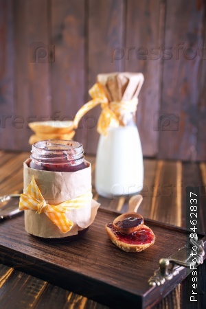 jam in glass jar