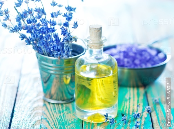 Lavender oil in bottle