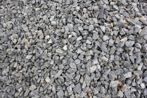 Gray gravel for laying of asphalt roads and filling of emptiness