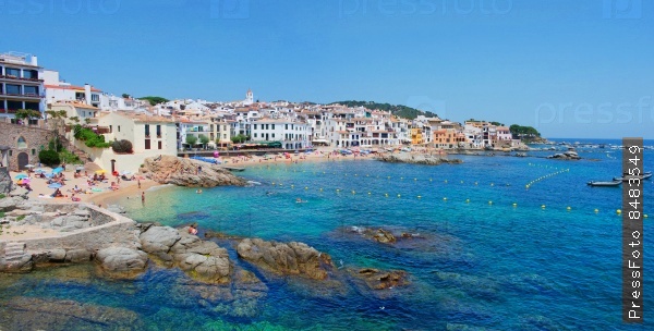 Calella de Palafrugell- popular travel and holiday destination on  Costa Brava, Catalonia, Spain.