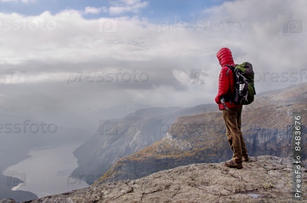 Man in mountains, Norway