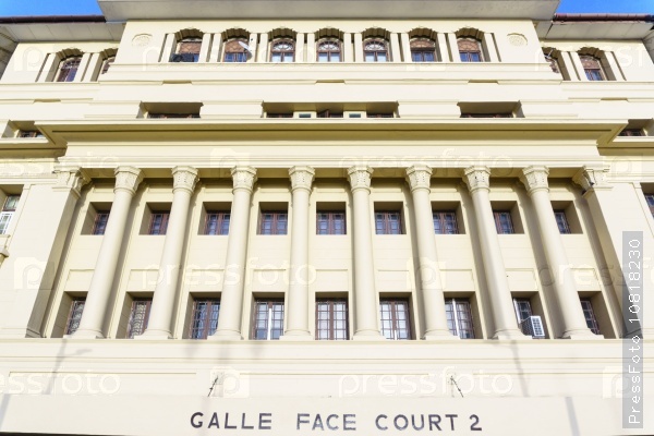 Colombo, Srilanka - 07 July, 2015: Galle Face Court 2 building located on Colombo,Srilanka