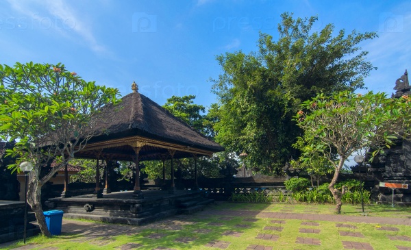 Famouse old temple on island Bali in Indonesia. Summer sunny day, stock photo