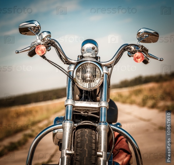 Motorcycle on the road, stock photo