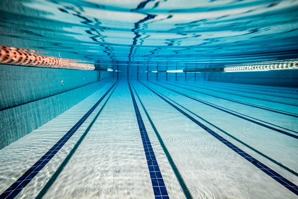 Swimming pool under water background, stock photo
