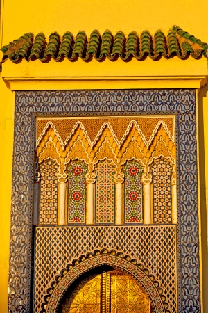old in morocco africa ancien wall ornate brown