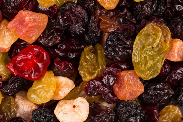 Tasty sweet mix dried fruits colorful background, stock photo