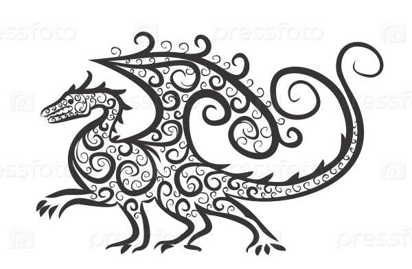 Рисунок крылатого дракона