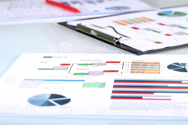colorful graphs, charts, marketing research and business annual report background, management project, budget planning, financial and education concepts