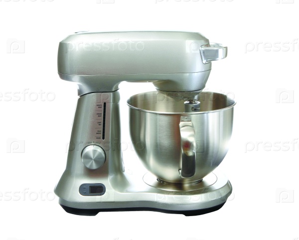Stainless Steel Stand Food Mixer Isolated on White