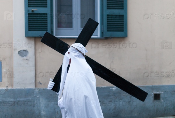 April 2014, Procida, Naples, Italy. Holy Friday procession in Easter festivity,, stock photo