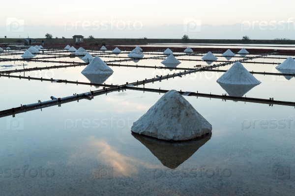 Pile of salt at salt farm
