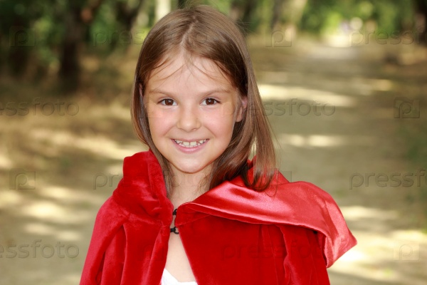 Smiley Little Red Riding Hood outdoor