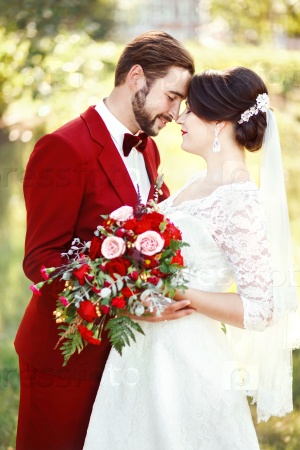 Maroon red clearance wedding dress