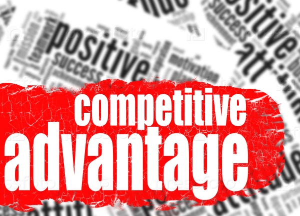 Word cloud competitive advantage image with hi-res rendered artwork that could be used for any graphic design.