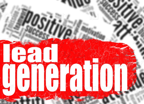 Word cloud lead generation image with hi-res rendered artwork that could be used for any graphic design.