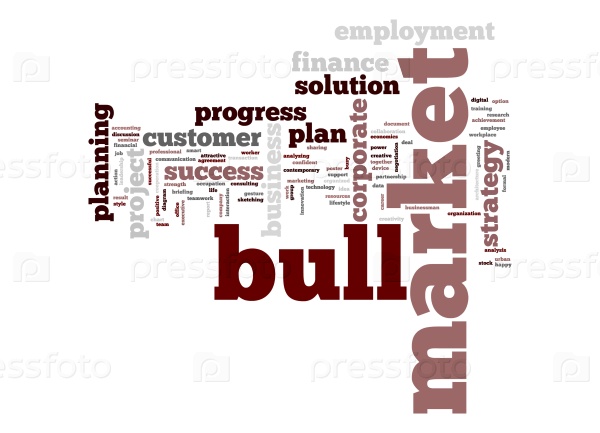 Bull market word cloud