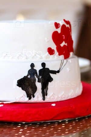 Wedding Cake on blurry background