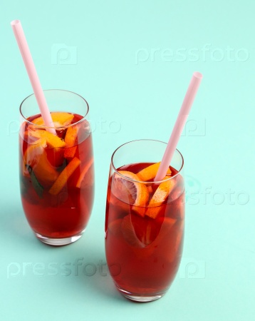 Summer. Refreshing drink on the table