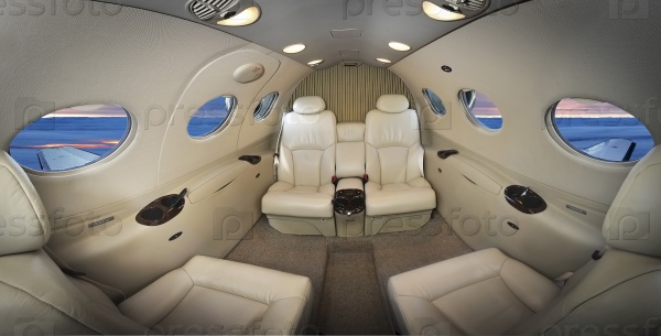 Interior of an executive plane