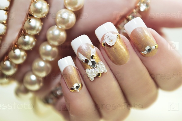 Pearl French manicure.
