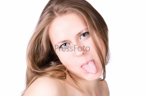 фото девушки которая показывает язык