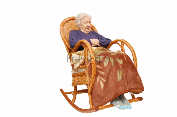 Бабушка в кресле качалке